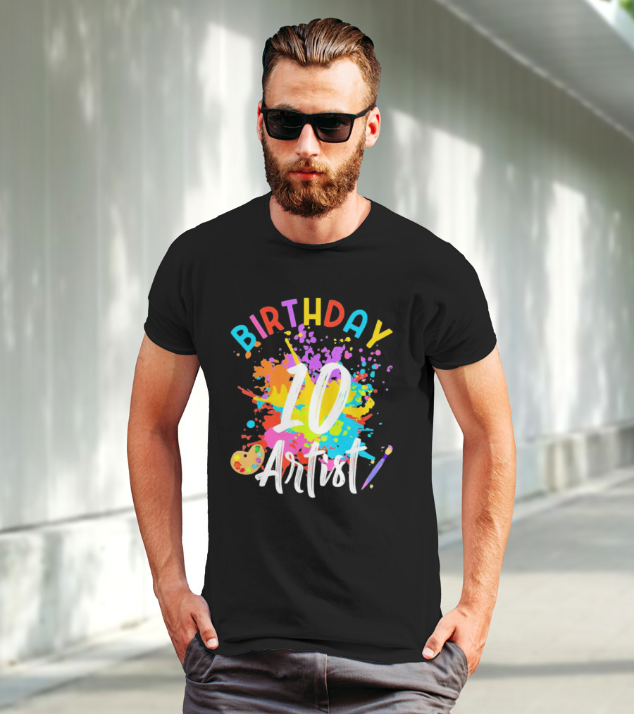 Birthday 10 Artist Painting Party T-Shirt