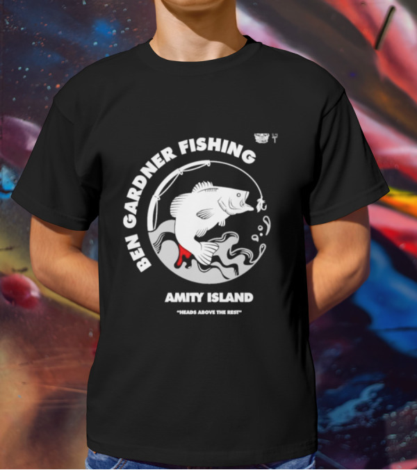 Ben Gardner Fishing Amity Island Heads Above The Rest Iconic Bass Catch T-Shirt