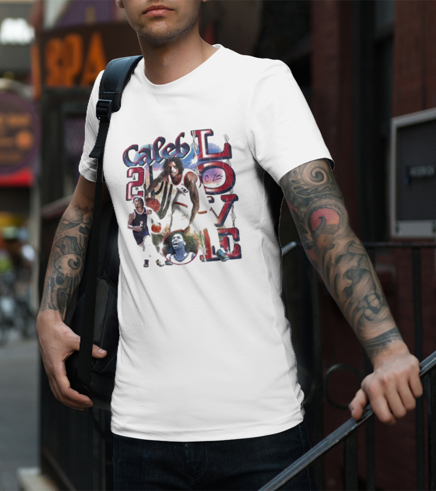 Caleb Love 2 Basketball Signature Jersey Dunk Champion Image T-Shirt