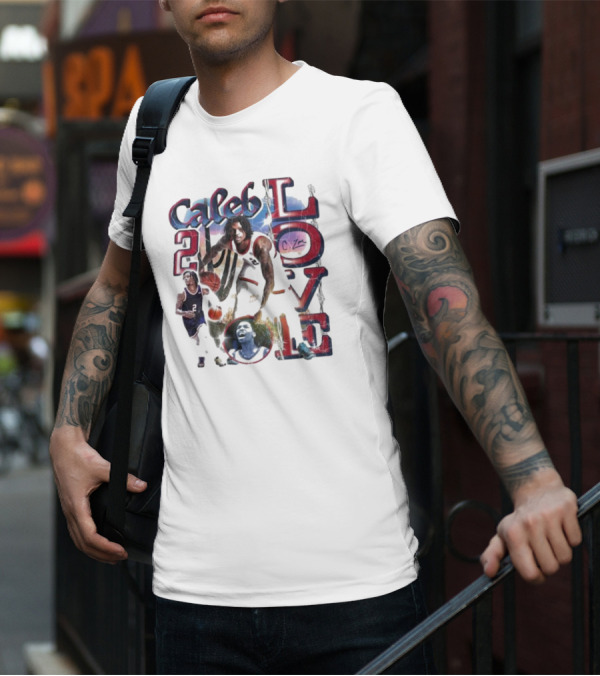Caleb Love 2 Basketball Signature Jersey Dunk Champion Image T-Shirt
