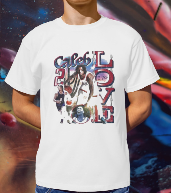 Caleb Love 2 Basketball Signature Jersey Dunk Champion Image T-Shirt