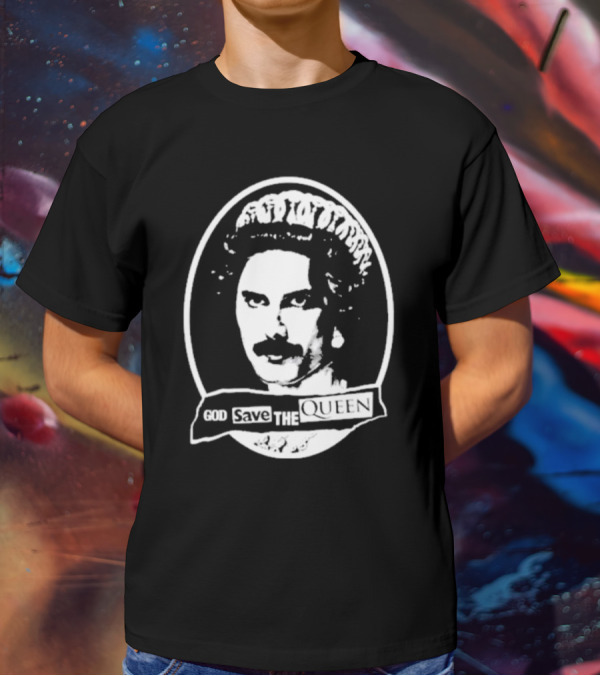 Freddie Mercury God Save The Queen Iconic T-Shirt