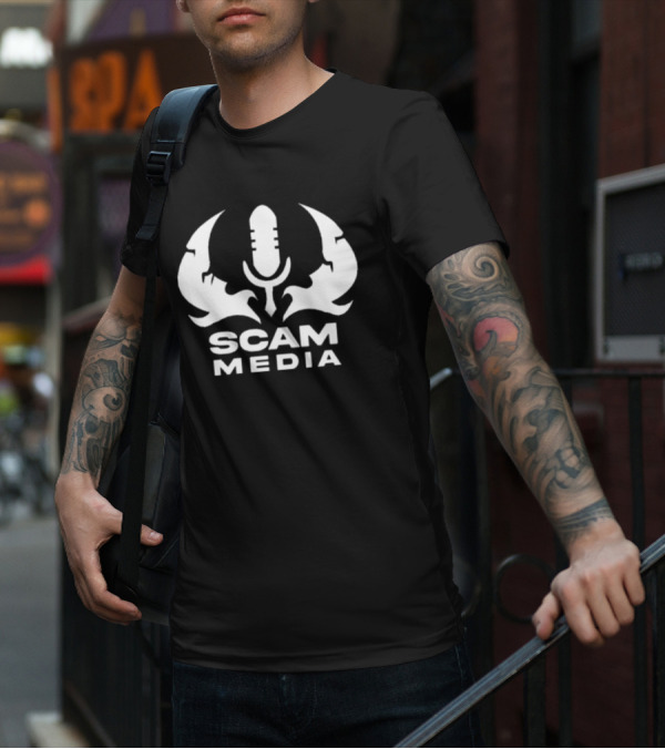 Scam Media Microphone Mandalorian Mythosaur T-Shirt