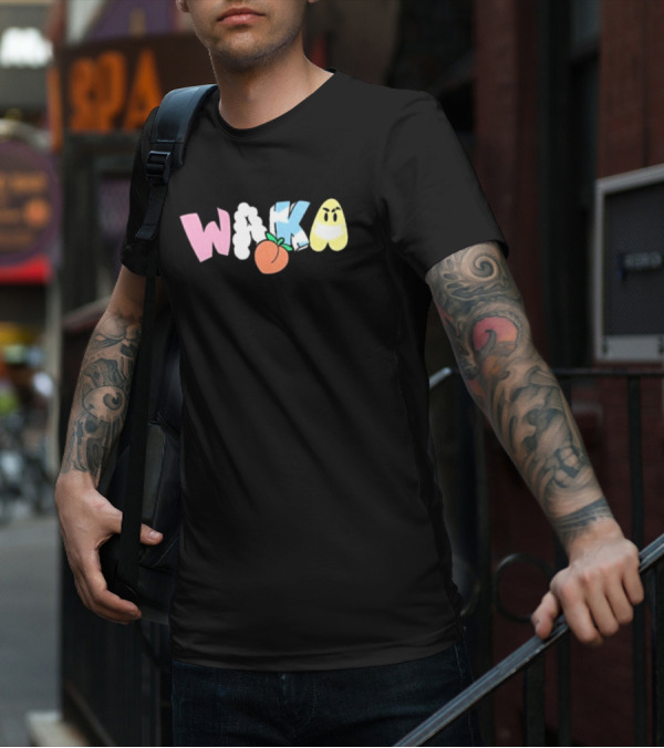 Willito Waka Kulo Y Tetas Peach Emoji Playful Text T-Shirt