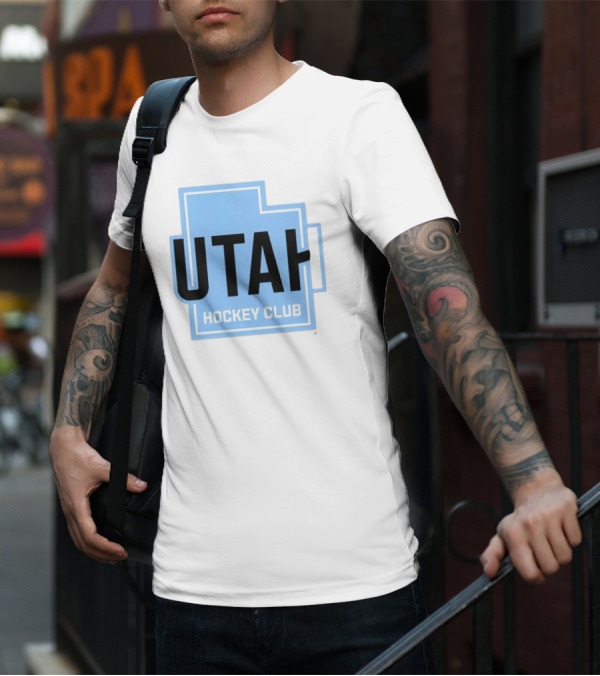 Utah Hockey Club Logo With State Outline T-Shirt