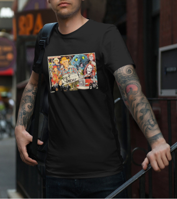Pet Sematary Sometimes Dead Is Better Horror Characters Collage With Cat And Truck T-Shirt