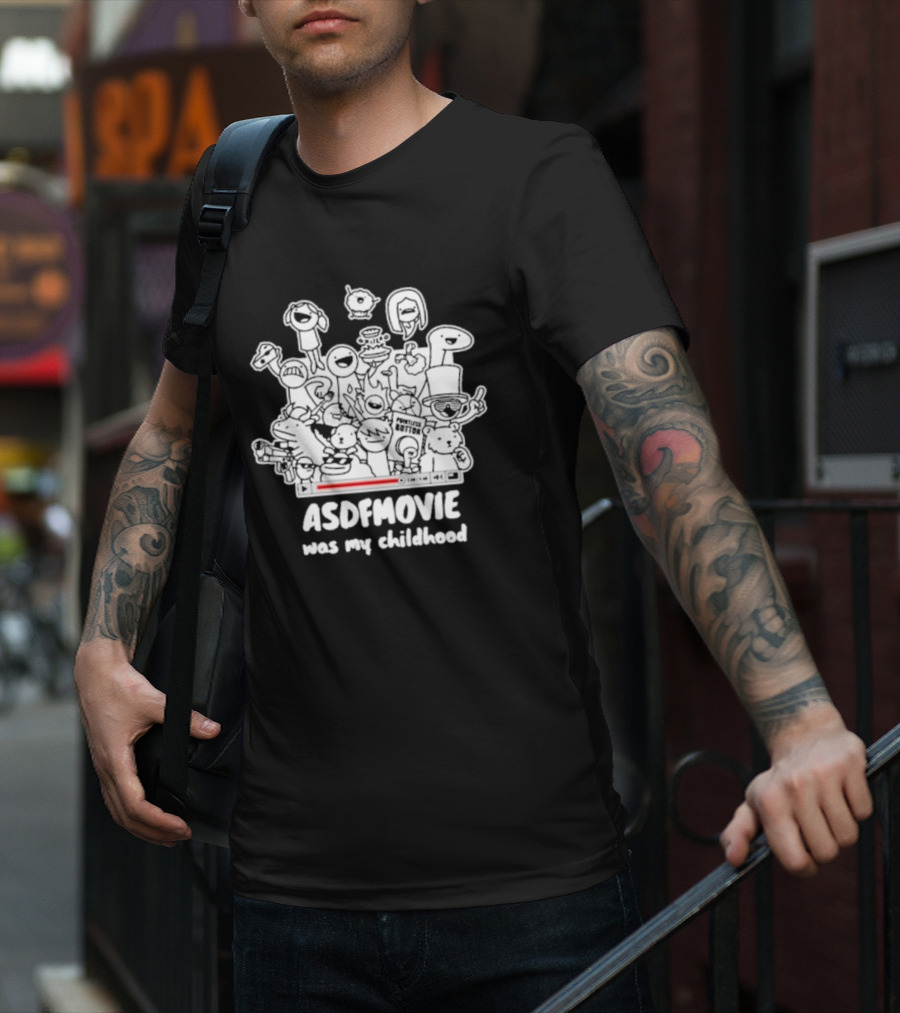 Sharkrobot ASDFMovie Characters Nostalgia Childhood Collection T-Shirt