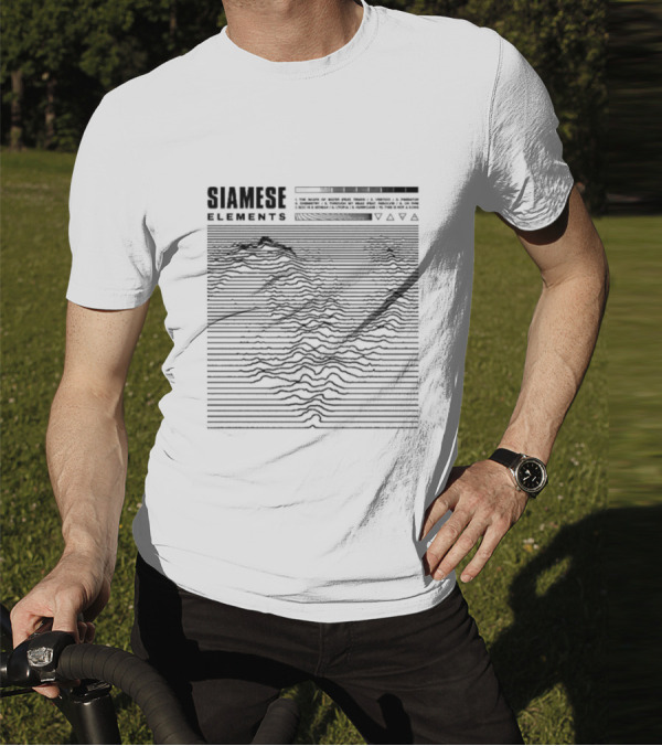 Siamese Elements Topographical Lines And Geometric T-Shirt
