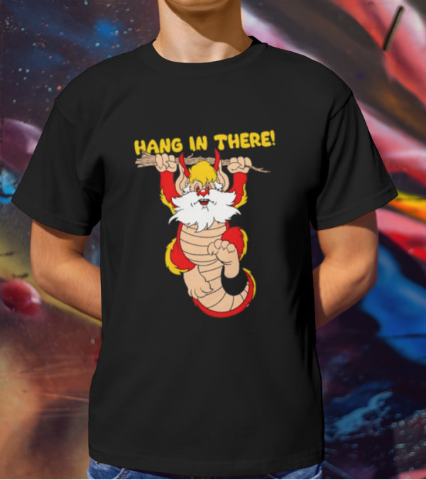 Hang In There Snarf Hanging On Tree Branch T-Shirt
