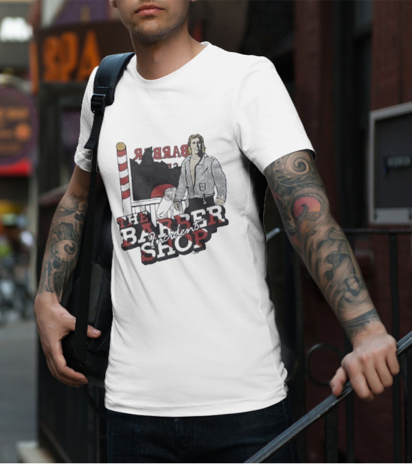 The Barber Shop Incident With Barber Pole Icon And Figure T-Shirt