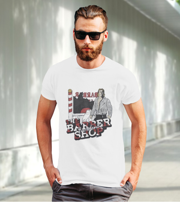 The Barber Shop Incident With Barber Pole Icon And Figure T-Shirt