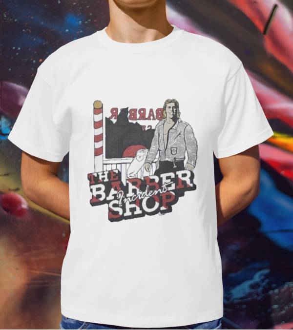 The Barber Shop Incident With Barber Pole Icon And Figure T-Shirt
