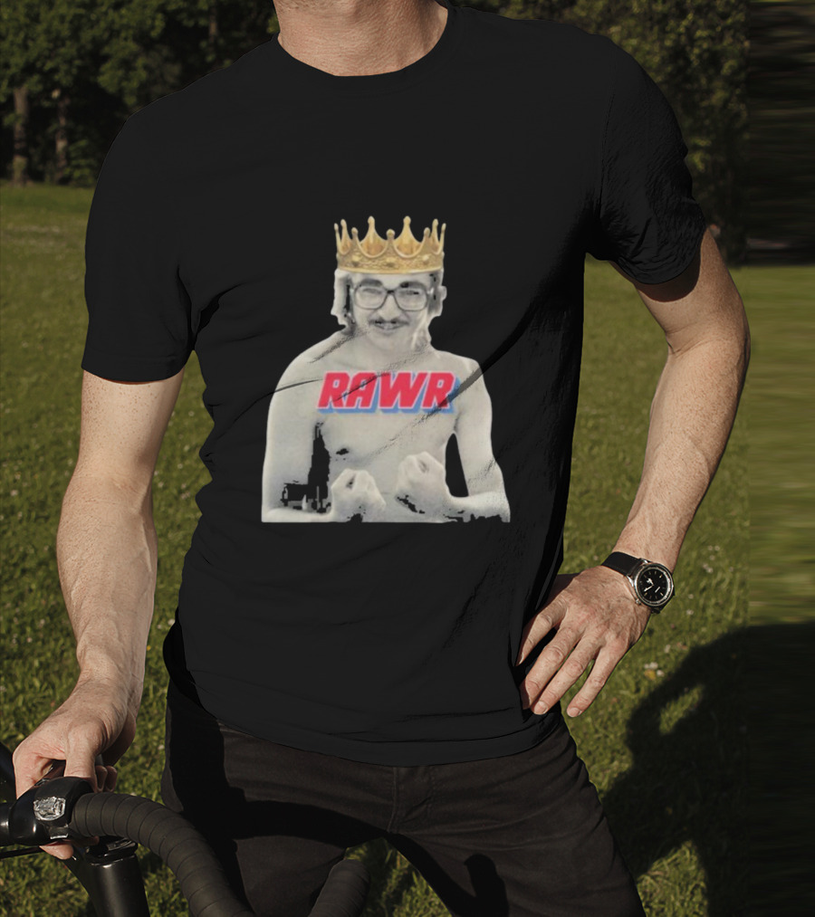 RAWR Young Greg Cote Wearing Crown T-Shirt