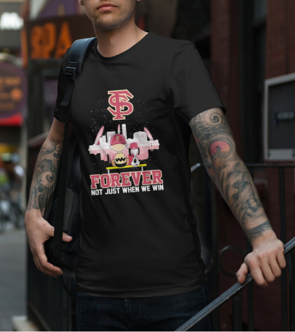 Snoopy And Charlie Brown FSU Forever Not Just When We Win T-Shirt