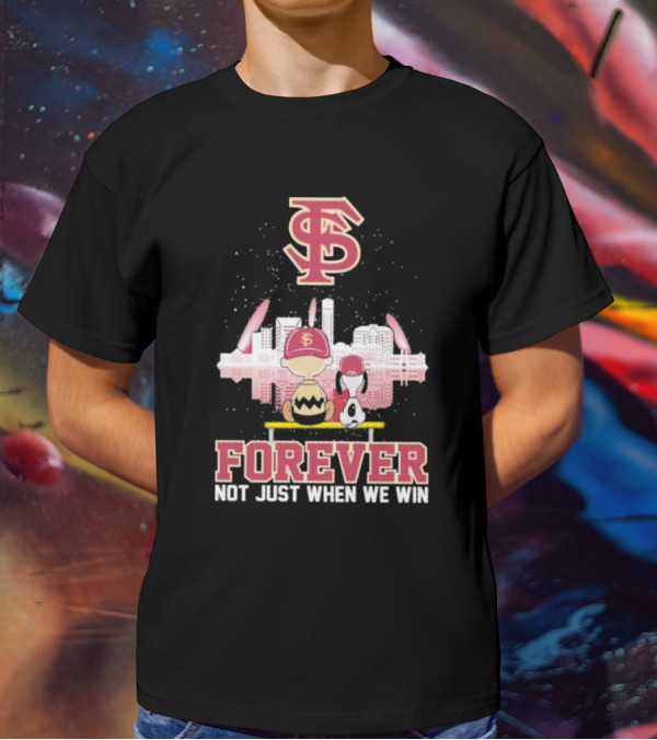Snoopy And Charlie Brown FSU Forever Not Just When We Win T-Shirt