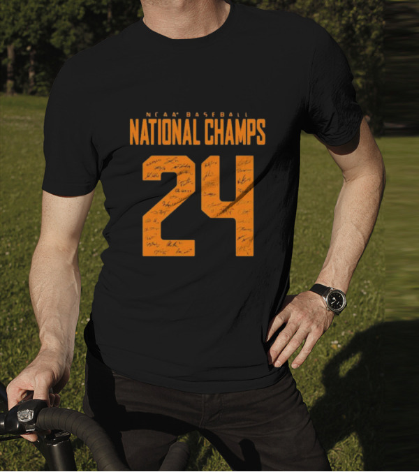 NCAA Baseball National Champs 24 Tennessee Volunteers Signature T-Shirt
