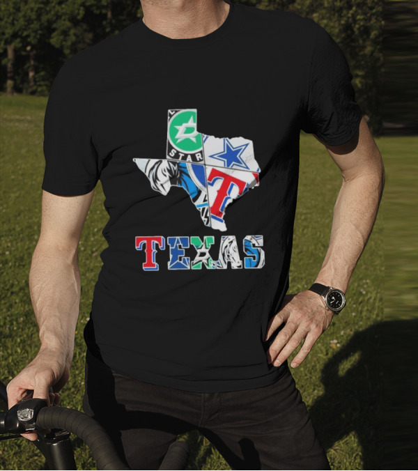 Texas Dallas Cowboys Stars Rangers Mavericks Sports Team T-Shirt