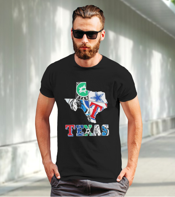Texas Dallas Cowboys Stars Rangers Mavericks Sports Team T-Shirt
