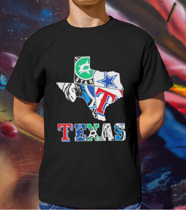 Texas Dallas Cowboys Stars Rangers Mavericks Sports Team T-Shirt