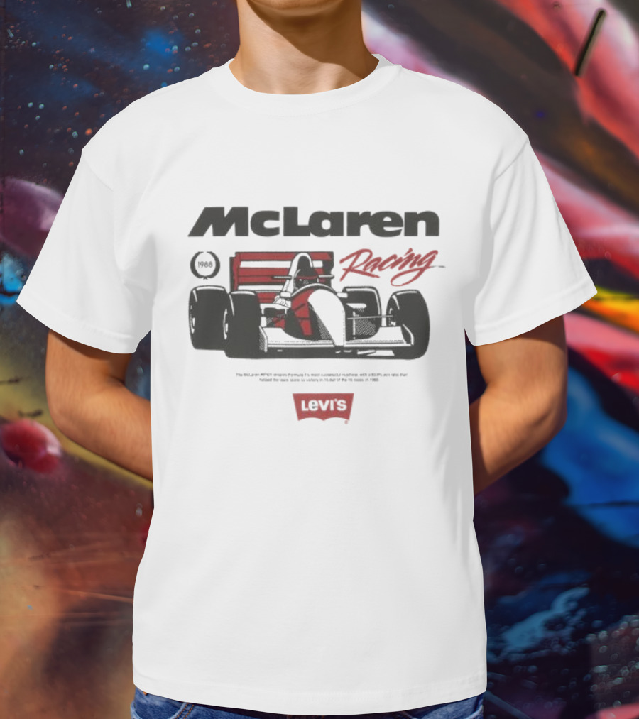 Mclaren Racing Levi's 1988 The Mclaren Mp4 4 Formula 1's Most Successful Machine T-Shirt
