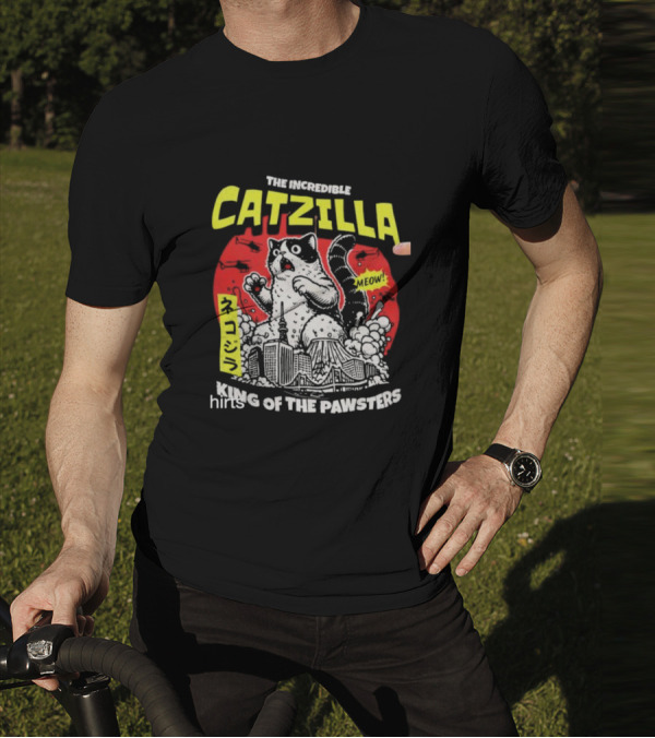 The Incredible Catzilla Meow King Of The Pawsters T-Shirt