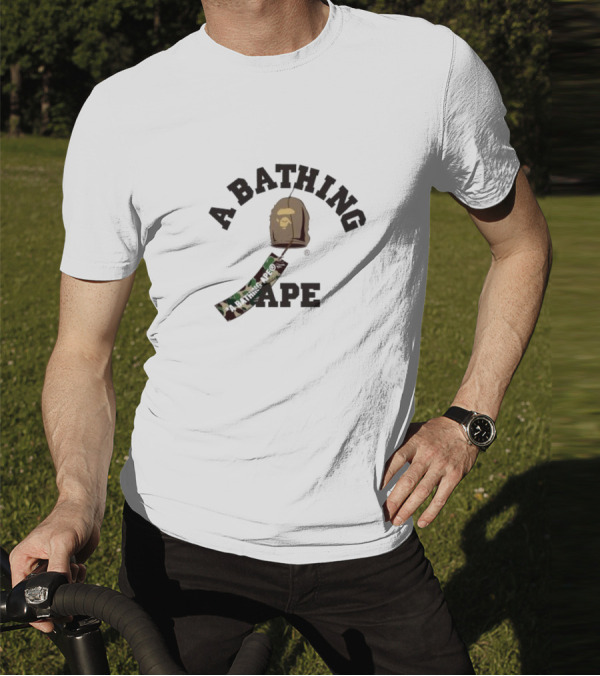 A Bathing Ape Camouflage Wind Chimes Ape Head T-Shirt