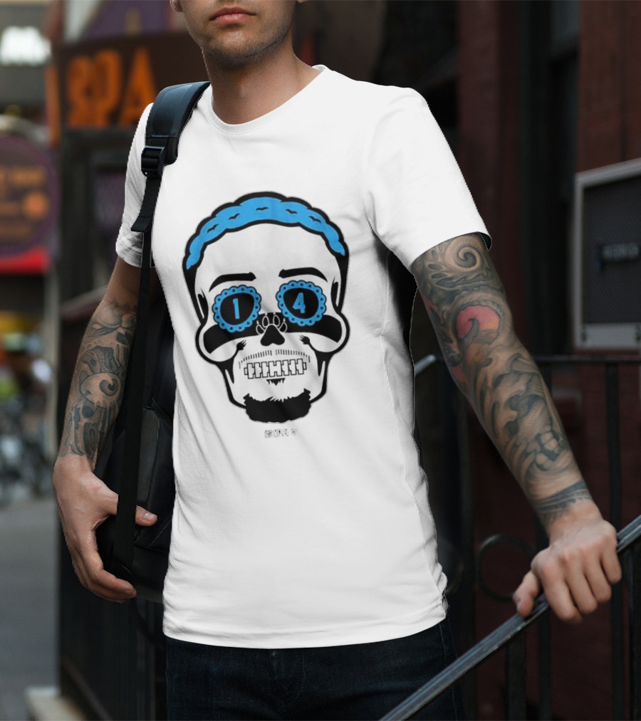 Amon-Ra St Brown Sugar Skull NFLPA 14 T-Shirt