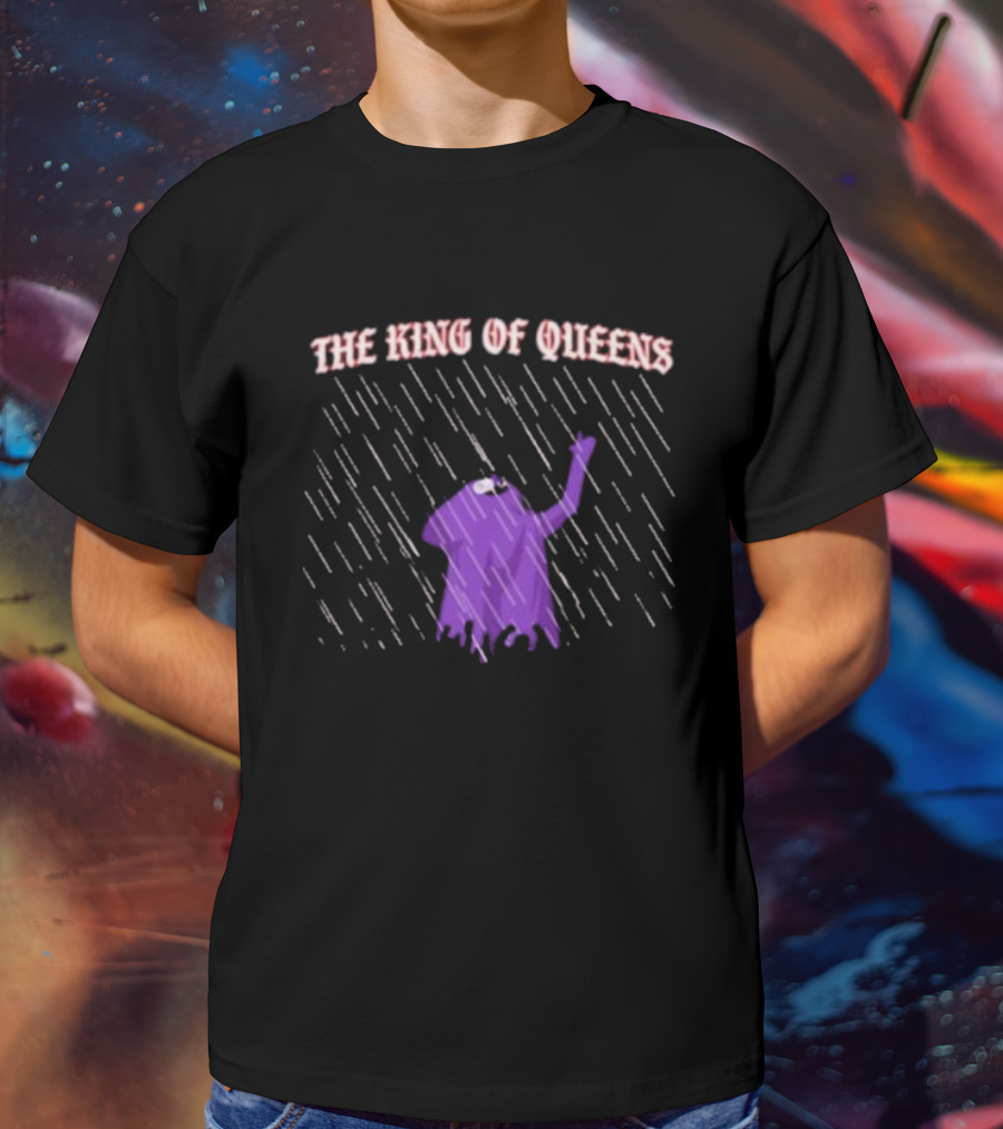 King Of Queens Rainy Purple Figure With Raised Arm T-Shirt