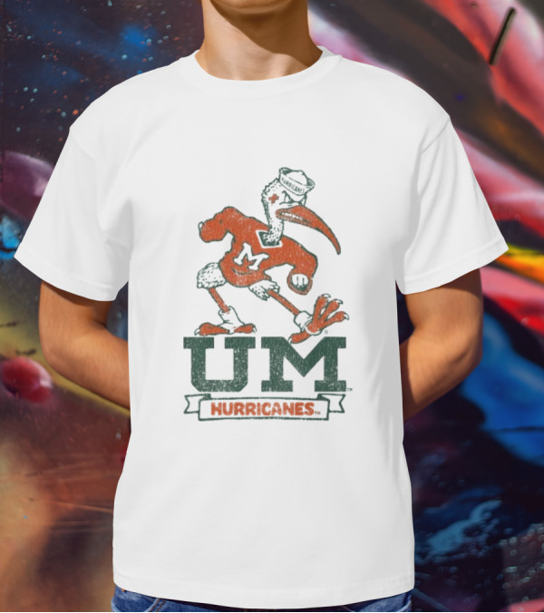 Blue 84 University Of Miami UM Hurricanes White T-Shirt