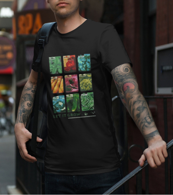 Let It Grow Veggie Seed Packets Garden Rage On T-Shirt