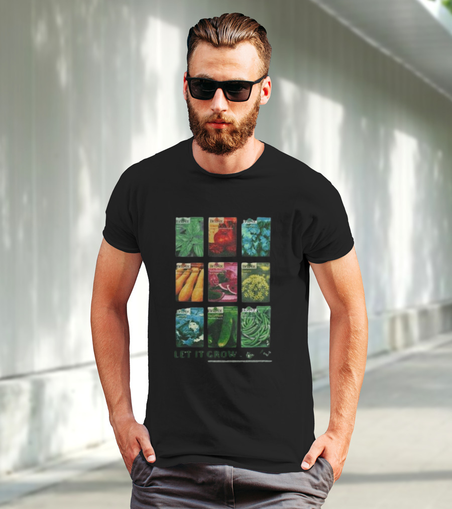 Let It Grow Veggie Seed Packets Garden Rage On T-Shirt