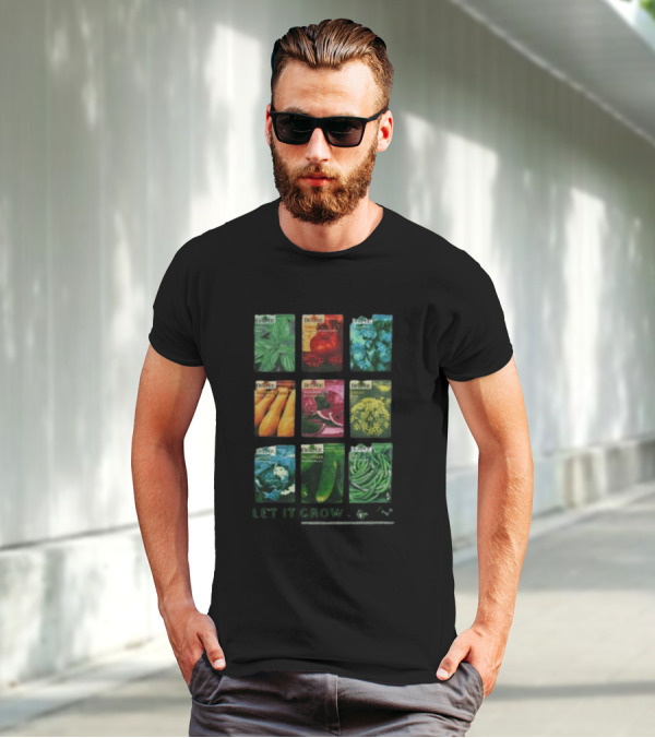 Let It Grow Veggie Seed Packets Garden Rage On T-Shirt