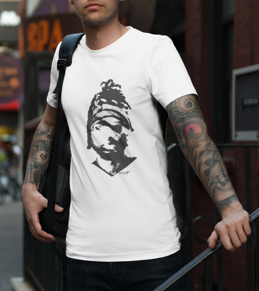 Nobigdyl. Monochrome Silhouette Face T-Shirt