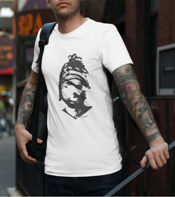 Nobigdyl. Monochrome Silhouette Face T-Shirt