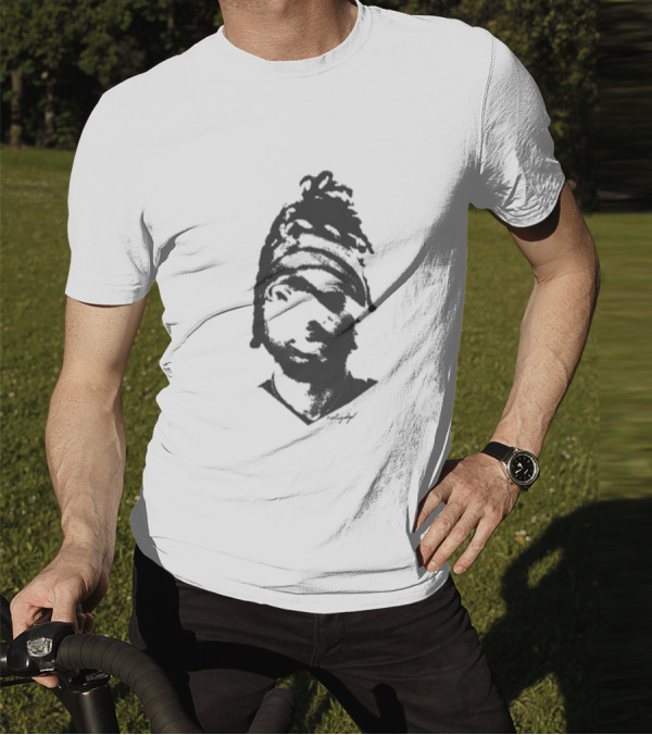 Nobigdyl. Monochrome Silhouette Face T-Shirt
