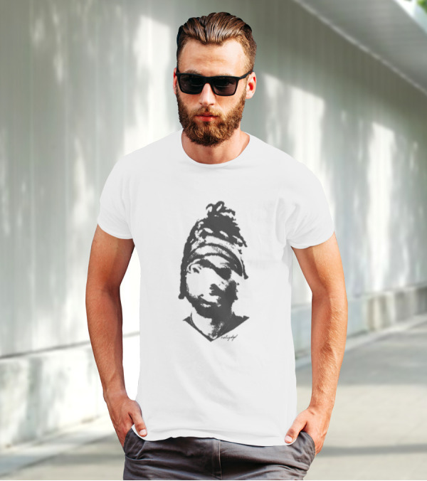 Nobigdyl. Monochrome Silhouette Face T-Shirt