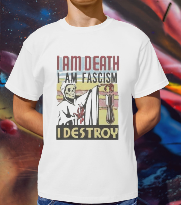 Propagandopolis I Am Death I Am Fascism I Destroy Skeleton Bomb T-Shirt