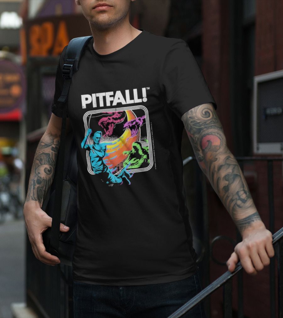 Seven Squared Pitfall Retro Adventure Gaming T-Shirt