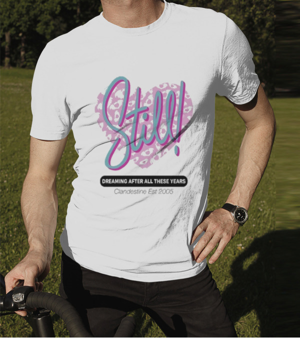 Still Dreaming After All These Years Clandestine Est 2005 Leopard Print Heart T-Shirt