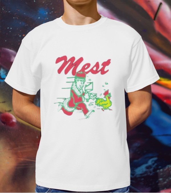 Tony Lovato X Mest The Boys Santa Running With Chicken T-Shirt