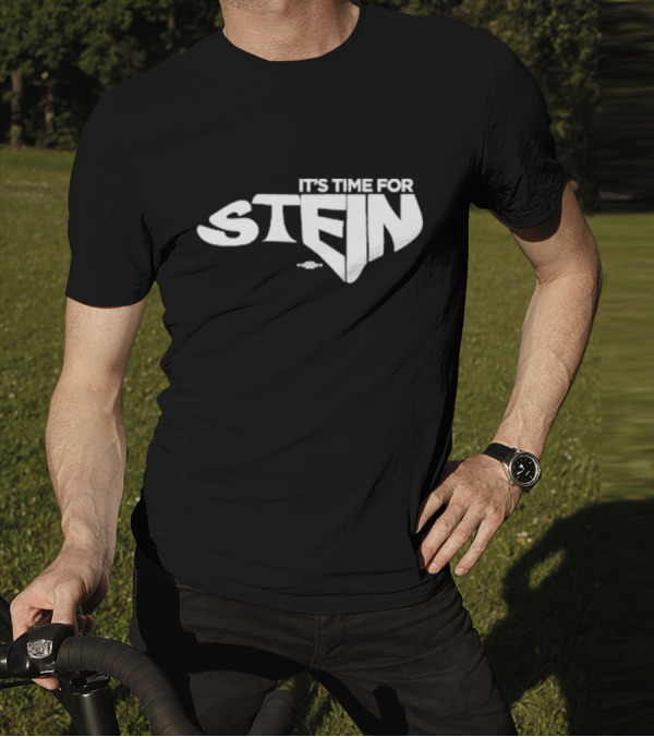 IT’S TIME FOR STEIN Classic Superhero Inspired Bold Lettering T-Shirt