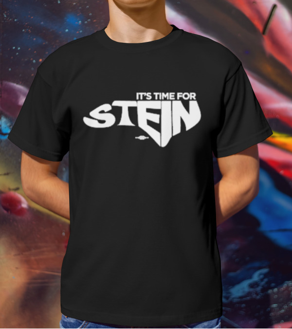 IT’S TIME FOR STEIN Classic Superhero Inspired Bold Lettering T-Shirt