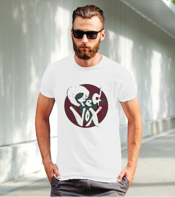 Retroware Red Vox Psychedelic Spiral Retro Vibes T-Shirt