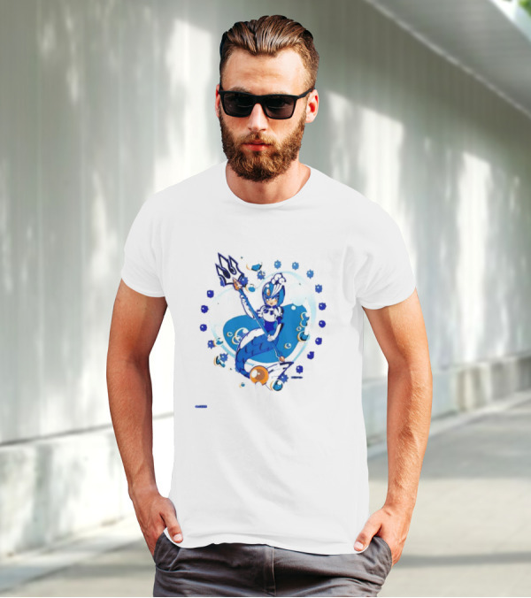 Splash Woman Mega Man Aqua Heart Capcom T-Shirt