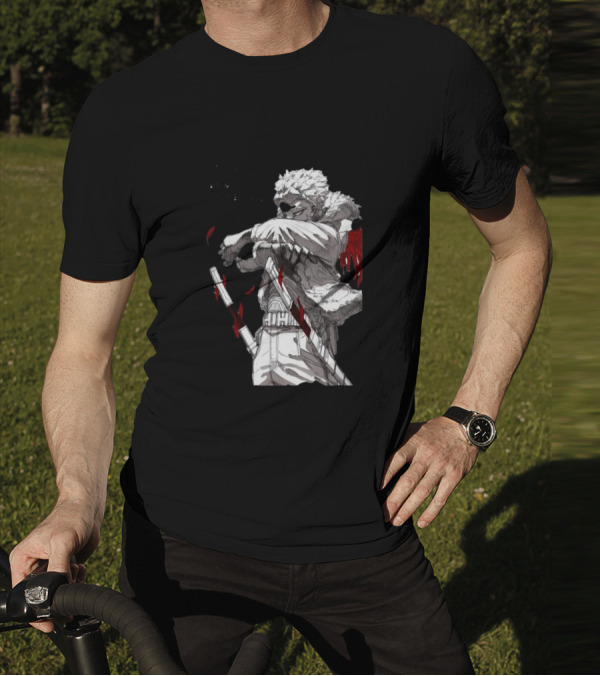 The My Hero Academia Anime Hawks With Swords And Japanese Text T-Shirt