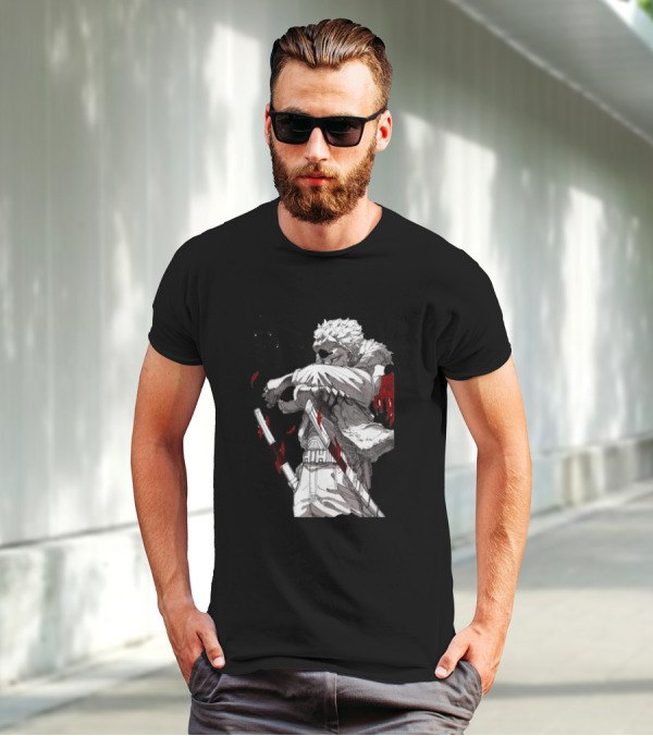The My Hero Academia Anime Hawks With Swords And Japanese Text T-Shirt