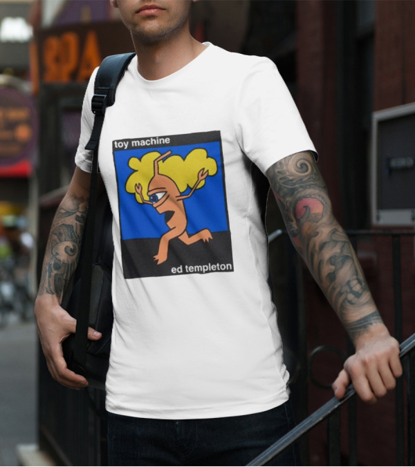 Toy Machine Ed Templeton Cartoon Character With Yellow Hair And One Eye T-Shirt