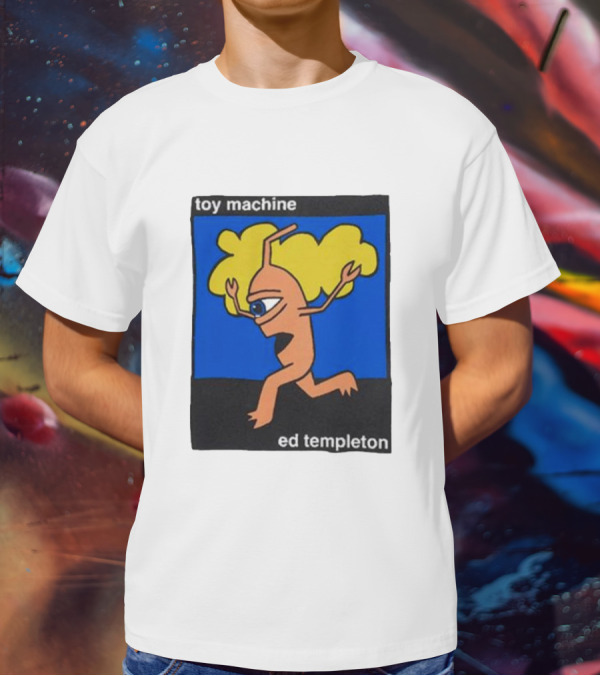 Toy Machine Ed Templeton Cartoon Character With Yellow Hair And One Eye T-Shirt