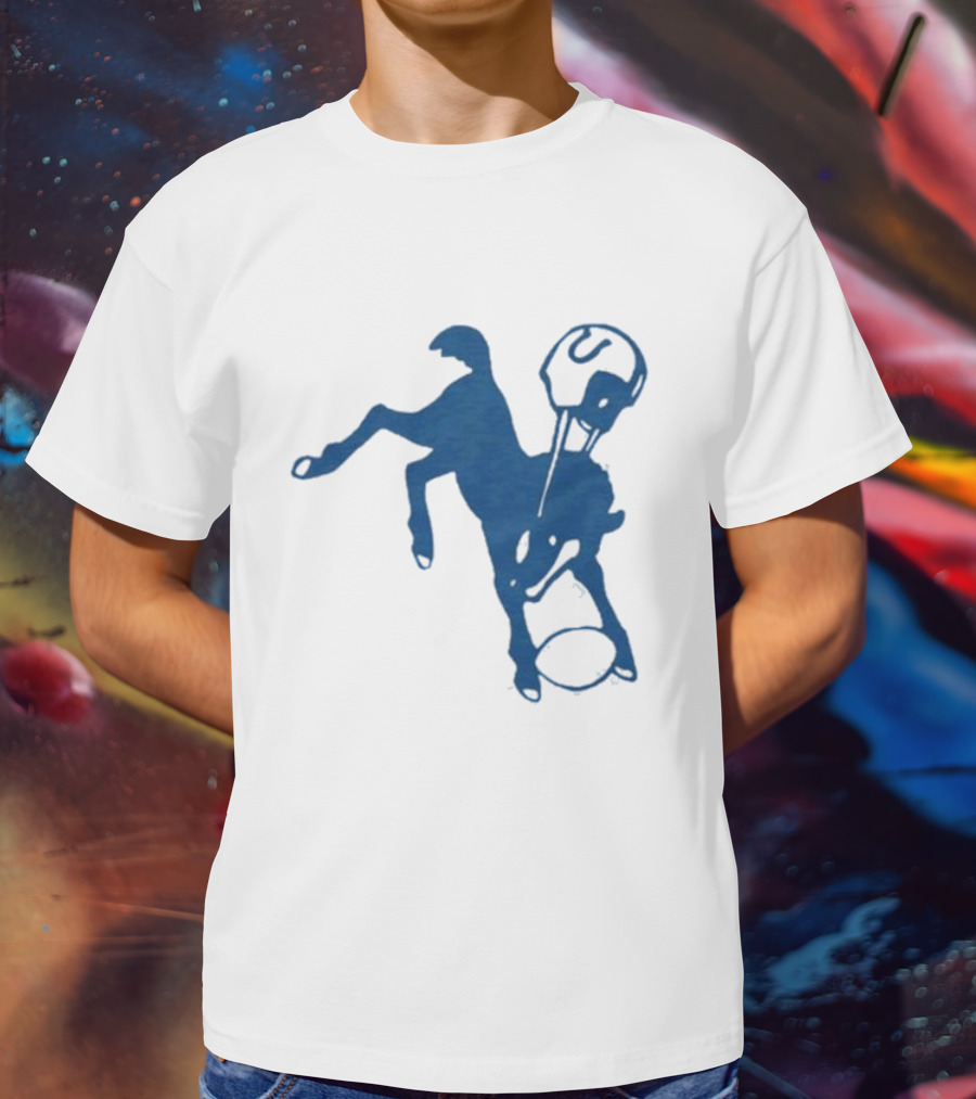Indianapolis Colts 61 Blue Horse T-Shirt