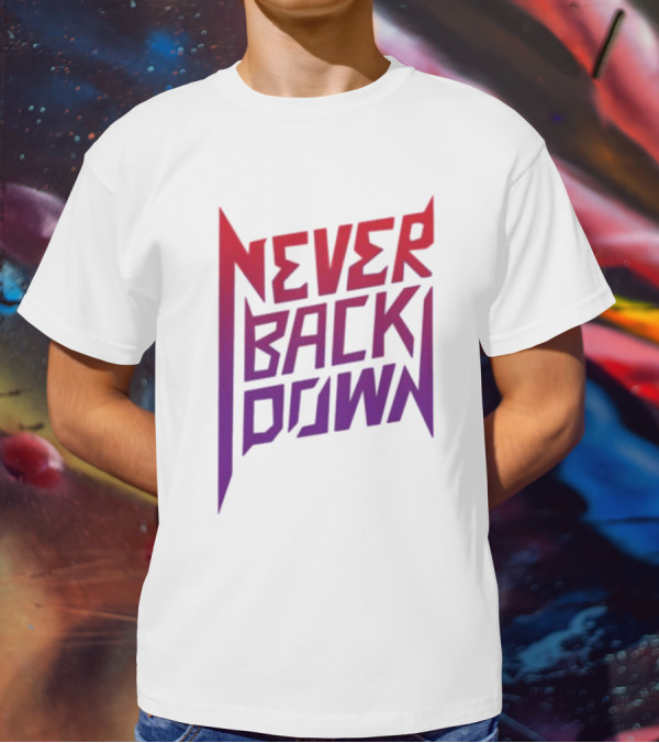 Nick Eh 30 Never Back Down Retro Gradient T-Shirt
